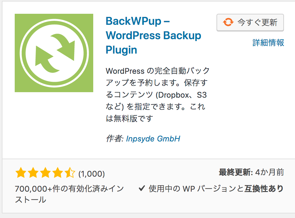 BackWPUpでWordPressの完全自動バックアップをすることができます